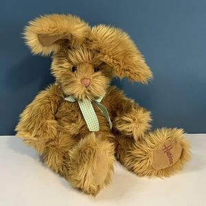 HARRODS KNIGHTSBRIDGE Bunny Rabbit Plush Shaggy 15” Easter Toy VTG